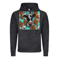 Vintage Black western black and white cow Vintage Hoodie - BarkalooDesign