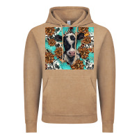 Western Black And White Cow Vintage Hoodie | Teevron
