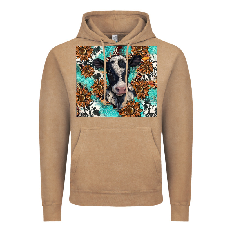 Western Black And White Cow Vintage Hoodie by BarkalooDesign | Teevron