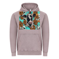 Vintage Zinc western black and white cow Vintage Hoodie - BarkalooDesign