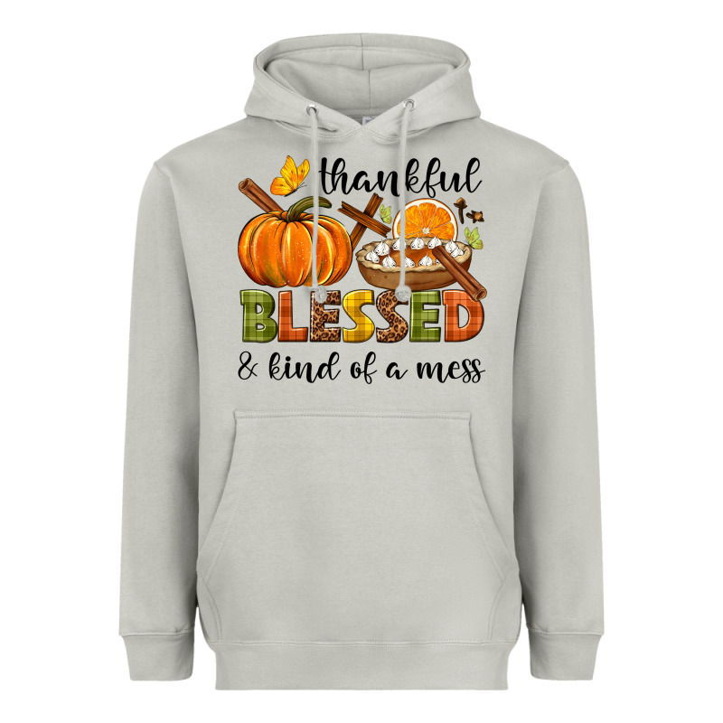 Thankful Blessed And Kind Of A Mess Heavyweight Hoodie by NancyCooperArtShop | Teevron