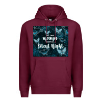 Burgundy all this mama want is a silent night Premium Hoodie - TumblerDesignByShophia