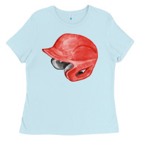 Baby Blue red baseball helmet fa element Ladies Tee - FaDigitalArtStudio