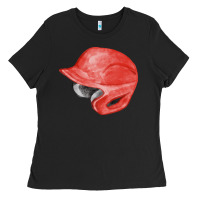 Black red baseball helmet fa element Ladies Tee - FaDigitalArtStudio