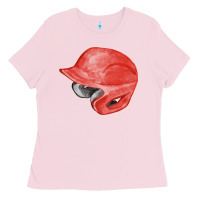 Bubblegum Pink red baseball helmet fa element Ladies Tee - FaDigitalArtStudio