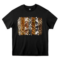 Black western animal patterns brushstoke Heavy Core Tee - BarkalooDesign