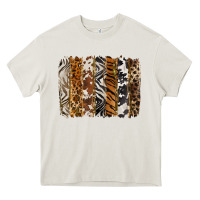 Cream western animal patterns brushstoke Heavy Core Tee - BarkalooDesign