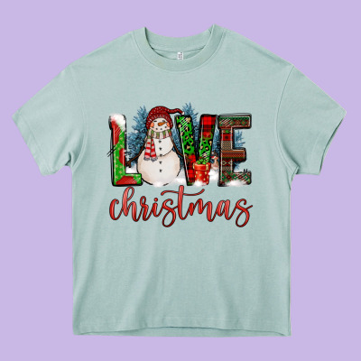 Love Christmas Heavy Core Tee Designed By Fadigitalartstudio
