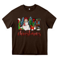 Chocolate Brown love christmas Heavy Core Tee - FaDigitalArtStudio