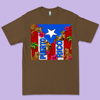 Puerto Rico Coqui Leopard Premium Tee Designed By Adodesignshop