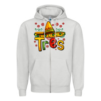 Dove Grey tres my third mexican birthday Zipper Hoodie - Jasminsmagicworld