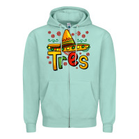 Seafoam tres my third mexican birthday Zipper Hoodie - Jasminsmagicworld