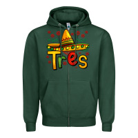 Sports Green tres my third mexican birthday Zipper Hoodie - Jasminsmagicworld