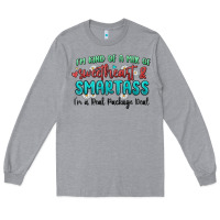 Heather Grey im  kind of a mix of sweetheart and smartass Long Sleeve Tee - MaliasSmallBusiness
