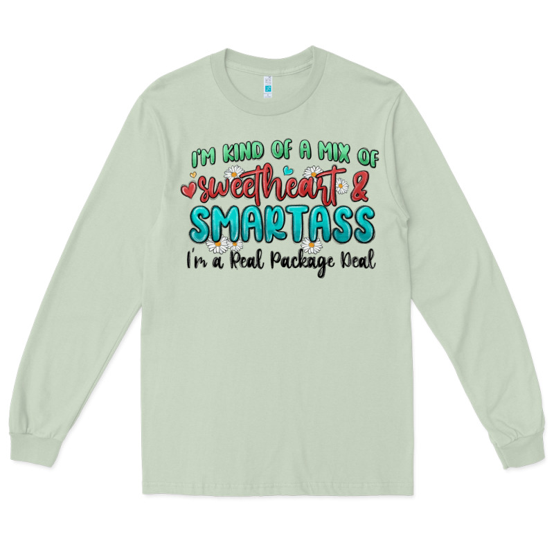 Im  Kind Of A Mix Of Sweetheart And Smartass Long Sleeve Tee by MaliasSmallBusiness | Teevron