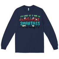 Navy im  kind of a mix of sweetheart and smartass Long Sleeve Tee - MaliasSmallBusiness