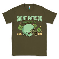 Army Green saint patrick university Classic Tee - MaliasSmallBusiness