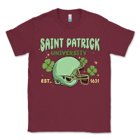 Burgundy saint patrick university Classic Tee - MaliasSmallBusiness