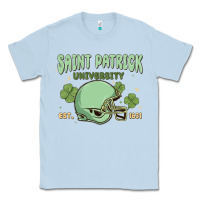 Dusty Blue saint patrick university Classic Tee - MaliasSmallBusiness