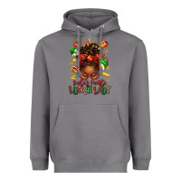 Storm santas favorite lunch lady afro messy bun Heavyweight Hoodie - texasbilliewilder