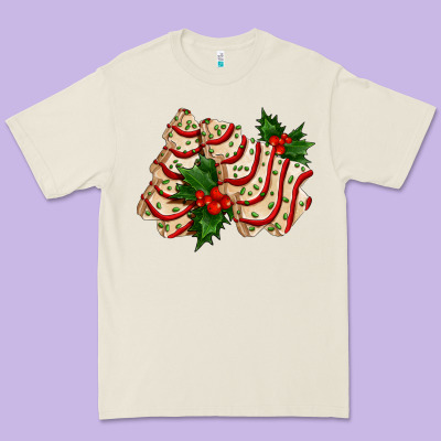 White Christmas Tree Cake Ado Premium Tee Designed By Adodesignshop