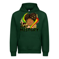Forest Green I am black history Urban Hoodie - FaDigitalArtStudio