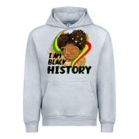 Heather Grey I am black history Urban Hoodie - FaDigitalArtStudio