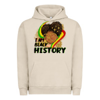 Pigment French Oak I am black history Urban Hoodie - FaDigitalArtStudio