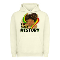 Pigment Pistachio I am black history Urban Hoodie - FaDigitalArtStudio