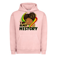Pigment Salmon I am black history Urban Hoodie - FaDigitalArtStudio