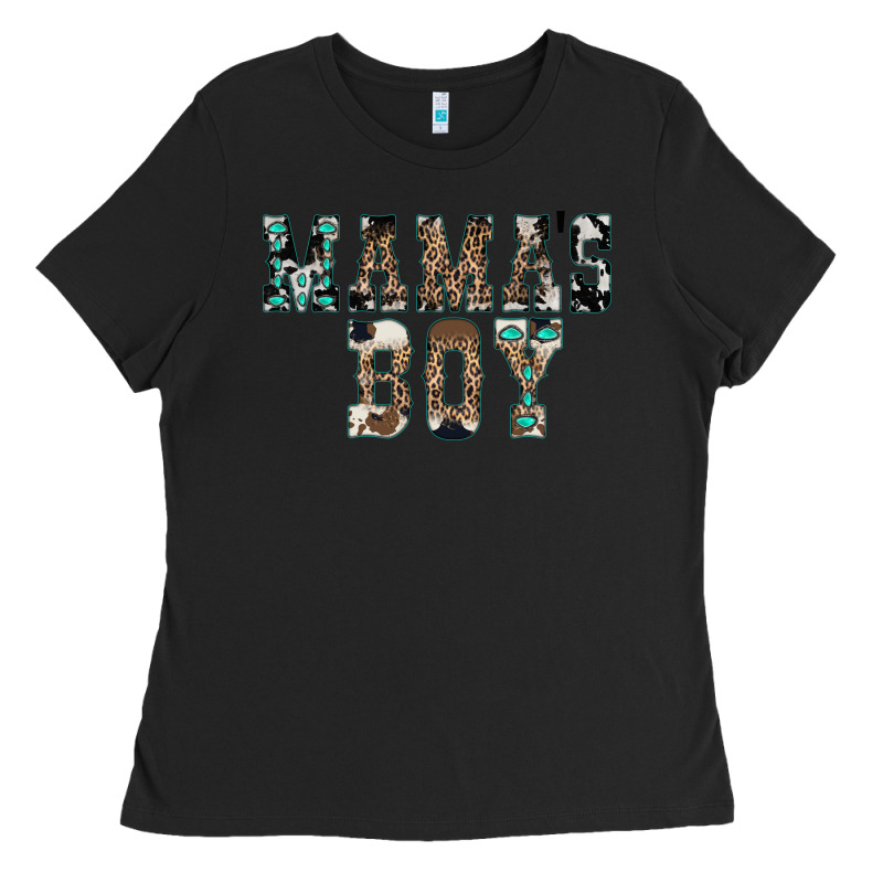 Western Mama's Boy Ladies Tee by CowhideDigitalArt | Teevron