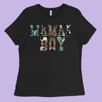 Western Mama's Boy Ladies Tee Designed By Cowhidedigitalart