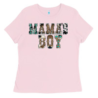 Bubblegum Pink Western Mama's Boy Ladies Tee - CowhideDigitalArt