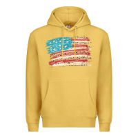 Antique Gold American flag with leopard Premium Hoodie - HowdyJamesFarm
