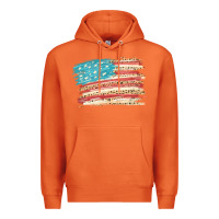 Carrot American flag with leopard Premium Hoodie - HowdyJamesFarm