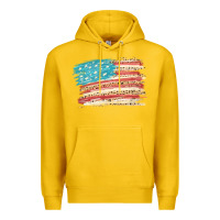 Lemon American flag with leopard Premium Hoodie - HowdyJamesFarm