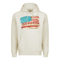 Oatmeal Heather American flag with leopard Premium Hoodie - HowdyJamesFarm