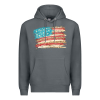 Rock American flag with leopard Premium Hoodie - HowdyJamesFarm