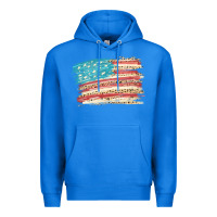 True Royal American flag with leopard Premium Hoodie - HowdyJamesFarm