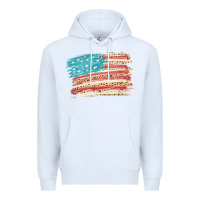 White American flag with leopard Premium Hoodie - HowdyJamesFarm