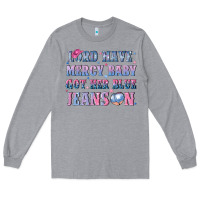 Heather Grey lord have mercy baby got her blue jeans on Long Sleeve Tee - NancyCooperArtShop