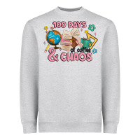 Heather Grey 100 days of coffe and chaos Heavyweight Sweatshirt - MaliasSmallBusiness