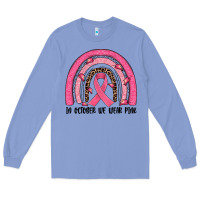 Colony Blue in october we wear pink rainbow Long Sleeve Tee - JahusDesignShop