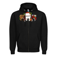 Black Christmas teeth dentist Zipper Hoodie - Jasminsmagicworld