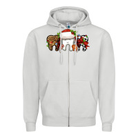 Dove Grey Christmas teeth dentist Zipper Hoodie - Jasminsmagicworld
