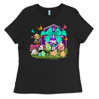 Black Easter Farm Animal Easter Day Ladies Tee - Neo Western