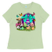 Matcha Easter Farm Animal Easter Day Ladies Tee - Neo Western