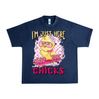 Navy i'm just here for the chicks Urban Heavy Tee - MaliasSmallBusiness