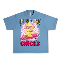 Pebble Blue i'm just here for the chicks Urban Heavy Tee - MaliasSmallBusiness