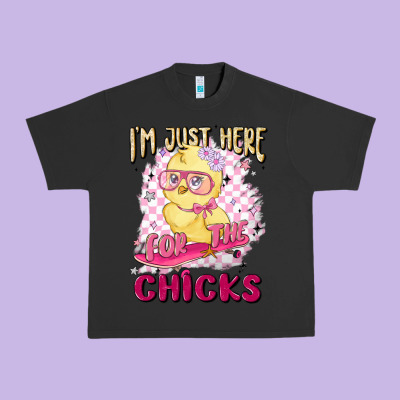 I'm Just Here For The Chicks Urban Heavy Tee Designed By Maliassmallbusiness